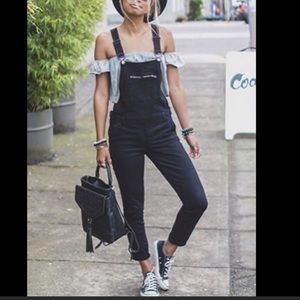 Forever 21 Black denim overalls